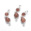 Synthetic Goldstone Kitten Pendants G-J386-E13-1