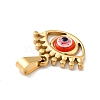 PVD Vacuum Plating Handmade Evil Eye Resin Pendants STAS-F277-24G-01-3