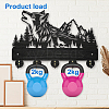 Wood & Alloy Wall Mounted Hook Hangers DIY-WH0606-002-4