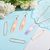 CHGCRAFT 20Pcs Alloy Open Back Bezel Big Pendants FIND-CA0008-87RG-4