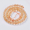 Natural Citrine Beads Strands G-G212-6mm-29-2