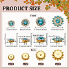 200Pcs 4 Styles Flower Alloy Glass Sew on Rhinestone FIND-FG0004-45-2