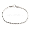 304 Stainless Steel Twisted Bracelet Makings STAS-P333-20P-1
