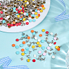 180Pcs Flat Round Baking Paint  Zinc Alloy Snap Rivet Butt Screw FIND-GF0009-30A-4