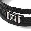 Braided Microfiber Leather Multi-strand Bracelets BJEW-B096-03B-2