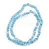 Electroplate Transparent Glass Beads Strands GL-CBA7A17-01A-08-4