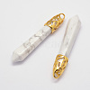 Natural Howlite Big Pointed Pendants G-D860-C05-G-1