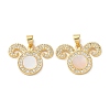 Brass Micro Pave Clear Cubic Zirconia Pendants KK-B083-40A-G-1