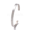 Non-Tarnish 304 Stainless Steel Open Cuff Bangle BJEW-G653-01P-08-3