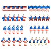 40Pcs 8 Style Independence Day Rack Plating Alloy Enamel Pendants FIND-SZ0003-05-1