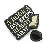 A Book A Day Keeps Reality Away Zinc Alloy Brooches JEWB-A023-01C-3