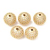 CZ Brass Micro Pave Cubic Zirconia Round Beads ZIRC-L017-05G-2