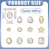 100Pcs Teardrop/Heart/Star Sew on Rhinestones FIND-TA0006-69B-4