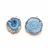 Natural Dyed Quartz Pendants G-P399-B-3
