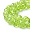 Spray Painted Crackle Glass Beads Strands CCG-Q001-8mm-11-3