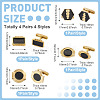 4 Pairs 4 Styles Alloy Enamel Cufflinks FIND-TA0010-10-4