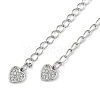 Brass Micro Pave Cubic Zirconia Ends with Chains KK-U043-03P-2