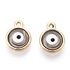 Epoxy Resin Enamel Evil Eye Charms RESI-T045-031A-3