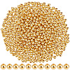 500Pcs Brass Smooth Round Beads KK-PA0001-19G-1