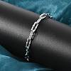 304 Stainless Steel Paperclip Chain Bracelets for Women Men BJEW-F488-58P-3