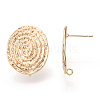 Brass Stud Earring Findings KK-E057-04G-3
