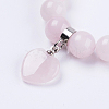 Natural Rose Quartz Stretch Bracelets BJEW-F308-34D-2