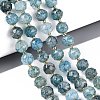Ombre Effect Dyed Transparent Crackle Glass Beads Strands GLAA-Q111-10MM-01-1