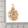 Brass Micro Pave Clear Cubic Zirconia Pendants KK-B099-01G-O-3