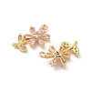 Brass Micro Pave Cubic Zirconia Pendants KK-C099-02G-02-2