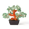 Natural Green Aventurine Chips Money Tree Bonsai Display Decorations DJEW-B007-08A-1