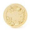 Golden Tone Round Wax Seal Brass Stamp Heads AJEW-Z034-01G-04-1