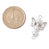 Shell Pearl Beaded Angel Connector Charms PALLOY-JF03015-2