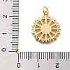 Rack Plating Brass Micro Pave Cubic Zirconia Pendants KK-Z071-54G-01-3