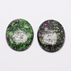Oval Natural Ruby in Zoisite Cabochons G-K020-25x18mm-09-1