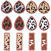 SUPERFINDINGS 12Pcs 6 Style Eco-Friendly Cowhide Leather Big Pendants FIND-FH0004-31-1