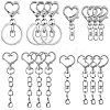 20Pcs 4 Styles Zinc Alloy Keychain Clasps FIND-SP0004-22-1