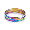 Fashion 304 Stainless Steel Bangle Sets BJEW-L664-019M-1