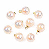 ABS Plastic Imitation Pearl Charms PACR-T015-01B-1