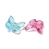 Two Tone Transparent Spray Painted Glass Charms GLAA-T016-22-3