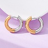 Two Tone 304 Stainless Steel Hinged Hoop Earrings for Women EJEW-A073-01B-1