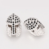 Brass Micro Pave Cubic Zirconia Gladiator Helmet Beads ZIRC-S053-YS042B-2-2