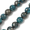 Natural Pyrite Beads Strands G-K181-K02-2