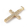 Rack Plating Brass Micro Pave Cubic Zirconia Pendants KK-F848-10G-4