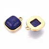 Dyed Natural Lapis Lazuli Square Pendants STAS-N109-211A-G-2
