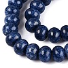 Opaque Baking Paint Glass Beads Strands GLAA-Q110-03A-13-3
