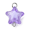 7Pcs 7 Colors Star Transparent Acrylic Connector Charms PALLOY-JF03378-3