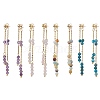Natural Mixed Stone Ear Studs EJEW-JE05945-1
