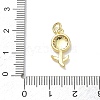 Brass with Rhinestone Pendants KK-CBAD872-01G-05-3