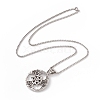 Alloy Cletic Sailor‘s Knot Pendant Necklace with 304 Stainless Steel Box Chains for Women NJEW-G035-01AS-3