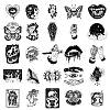 50Pcs Halloween PVC Self-Adhesive Cartoon Stickers PW-WG77550-01-5